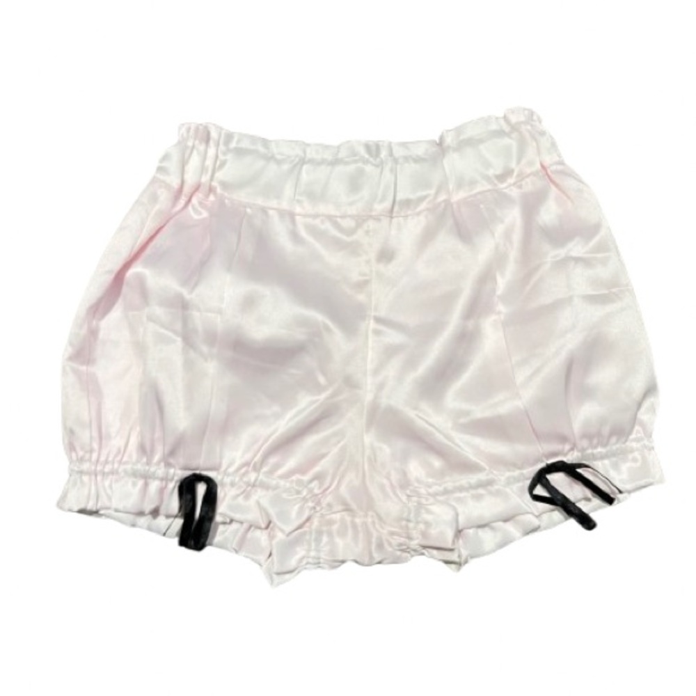 E Hyphen World Gallery bon bon pink satin bloomers black bows